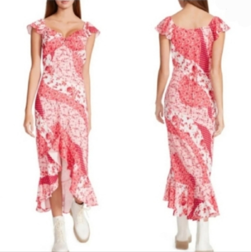 Betsey Johnson Asymmetrical Floral Dress
